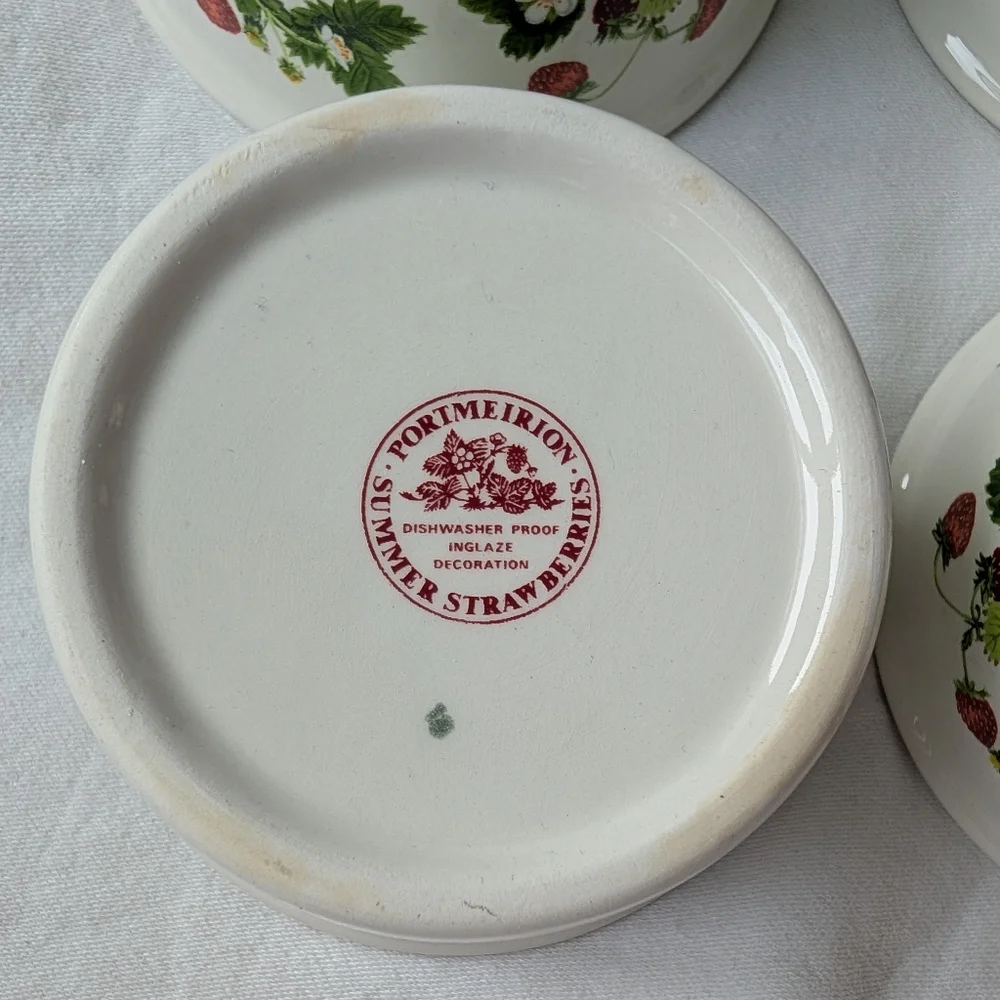 Vintage Portmeirion Summer Strawberries Ramekins Discontinued - 4